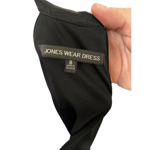 Jones Wear Black Halter Neck Sleeveless Tiered Ruffle Dress Size 8 Party - Picture 6 of 7